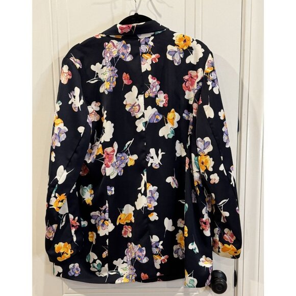 A New Day XXL Navy Floral Blazer GUC - Picture 2 of 7